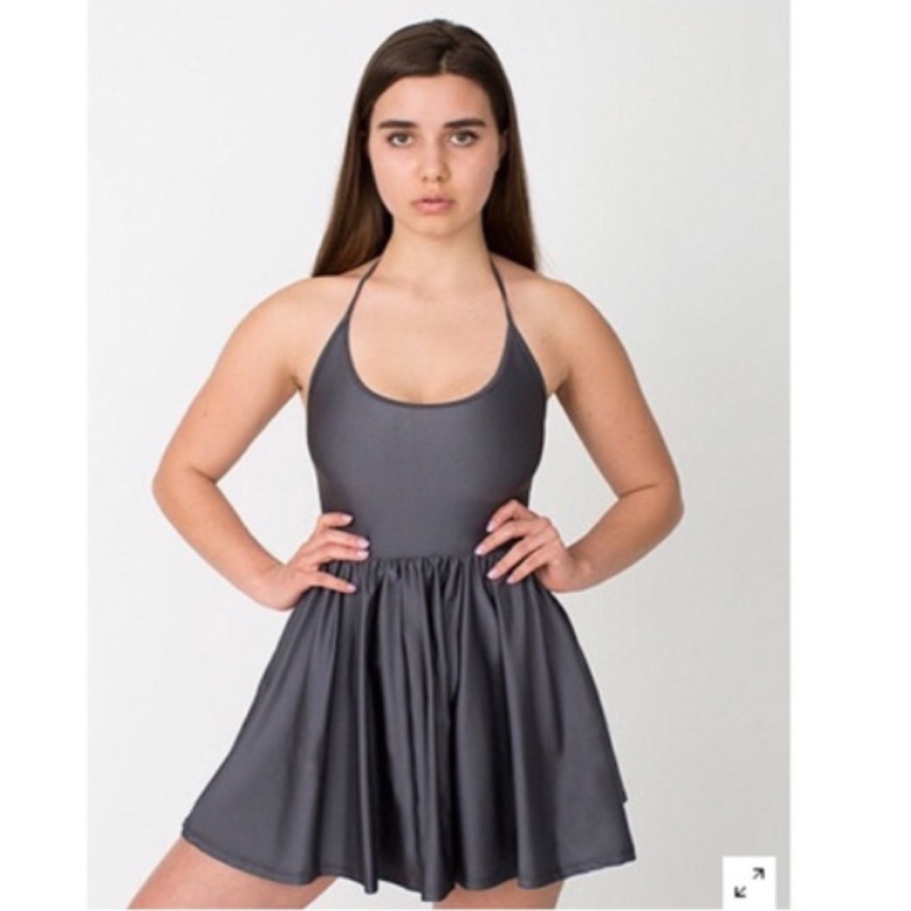 American Apparel Grey Figure Skater Dress